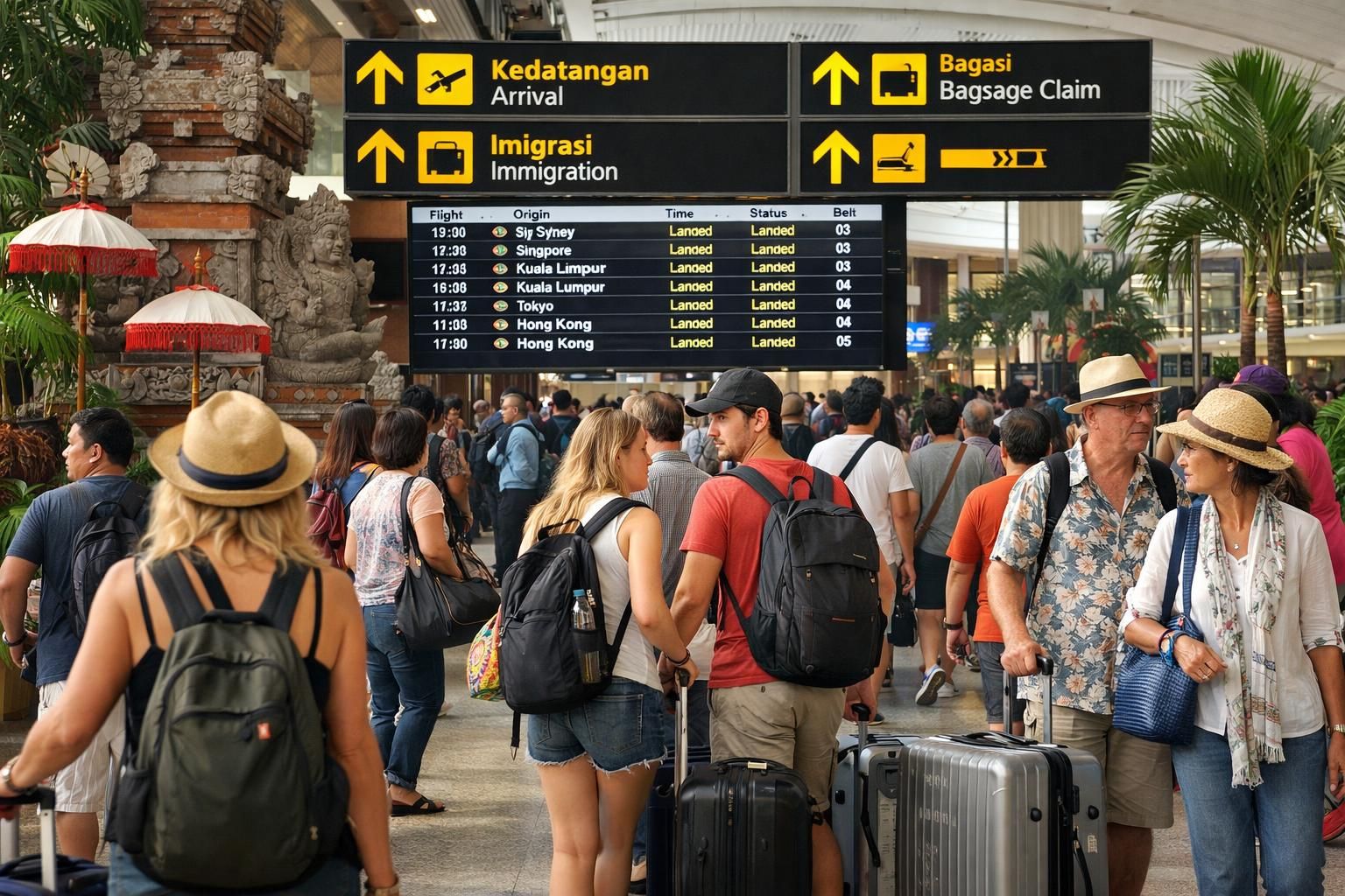 bali mencatat peningkatan kunjungan wisatawan internasional pada april, menandakan pulihnya pariwisata dan daya tarik destinasi populer di indonesia.