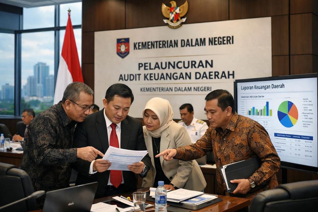 kementerian dalam negeri di jakarta meluncurkan audit keuangan daerah di indonesia untuk memastikan transparansi dan akuntabilitas pengelolaan anggaran daerah.